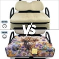 thumbnail image 3 of Uorisanigo Universal Golf Cart Seat Covers, Boho Floral Highland Cow Golf Cart Seat Blanket Covers with 4 Pockets for Your Golf Items, for EZGO TXT RXV/Club Car DS Precedent, 3 of 6