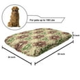 thumbnail image 2 of Abstract Pet Bed, Repeating Geometric Shapes Hexagon Spiral Motifs Illustration Pattern, Resistant Pad for Dogs and Cats Cushion with Removable Cover, 24" x 39", Beige and Reseda Green, by Ambesonne, 2 of 4