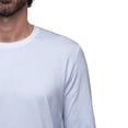 thumbnail image 3 of Playera Manga Larga Para Hombre De Algodón Pima y Tela Spandex Unbranded Co Long Sleeve Crew Neck White 2XL, 3 of 6