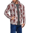 thumbnail image 2 of Zufioo Red Lobster With Claws Print Men's Hooded Cardigan, Zip-up Long-Sleeved Sweatshirt Jacket Sportswear-3X-Large, 2 of 5