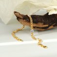 thumbnail image 4 of Pulsera de cadena cubana de oro de estilo europeo y americano con diamantes, adornos de mano simples de circón de moda para mujer, 4 of 5