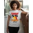 thumbnail image 3 of Coolest Turkey in Town Thanksgiving Funny Cool Sunglasses Women's T-shirt For Women, 2XL, White, 3 of 6