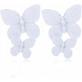 thumbnail image 1 of Pendientes de mariposa de aleación multicolor retro boho para mujer niña blanco -, 1 of 5