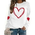 thumbnail image 6 of yievot Women Valentine's Day Sweatshirts Heart Graphic Crew Neck Pullover Long Sleeve Casual Shirts Tops, 6 of 9