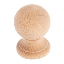 OATIPHO indoor wood finials Solid Wood Finial For Curtain Rods Beige 1Pack