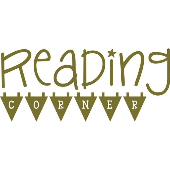 Reading Corner / Nook Wall Decoration - Great for Library, School, Elemtery Teachers, Family Room Nook, Classrooms| Vinyl Sticker / Decal For Home Decor - 20"x10"