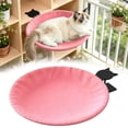 thumbnail image 2 of FEISHENTT Desk-Mounted Adjustable Cats Bed, Ergonomic Steel Frame Pet Hammock with Breathable Fabric Space Saving Wall Mounted Furniture Pink 41.5X6CM, 2 of 6