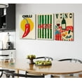 thumbnail image 3 of Vintage kitchen Canvas Wall Art Abstract Dinner Table Food Wall Decor Colorful Food Lover Maybe Too Hot for Your Taste Poster Print Artwork for Dining Hotel Kitchen（Only canvas）, 3 of 5