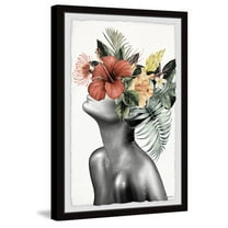 Parvez Taj "Tropical Bloom" Framed Painting Art Print, 20.00" x 1.50"