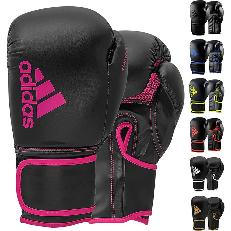 set pair Kids Men, for Gloves and Women Boxing 80 Kickboxing Hybrid Gloves - Adidas Blac/Pink, - for Training 8oz Sparring Gloves, -