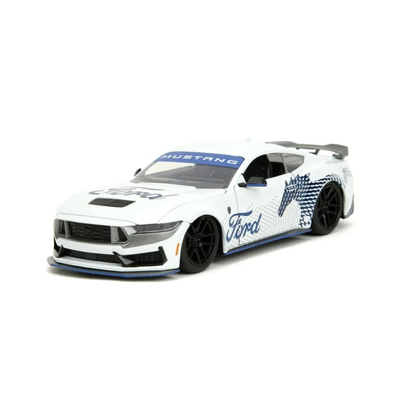 2024 Ford Mustang Dark Horse Muscle Car, White - Jada Toys 35279 - 1/24 Scale Diecast Model Car