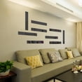 thumbnail image 3 of Clearance Sale!!! 10Pcs/Set Striped Design Removable Mirror Sticker Self-Adhesive Acrylic Mirror Plate Wall Decal Background Decoration, 3 of 5