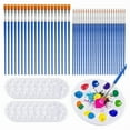 thumbnail image 2 of Juego de 150 Paletas de Pinceles de Pintura, Que Incluye 100 Pinceles de Pintura de Nailon y 50 Paletas de Bandeja de Pintura de Plástico Redondas, 2 of 5