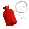 Durable Mini Natural Rubber Hot Water Bottle For Heat Therapy - 2 Units (Red)