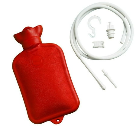 Reusable Hot and Cold Therapy Latex Rubber Water Bottle - Red(2 Pack)