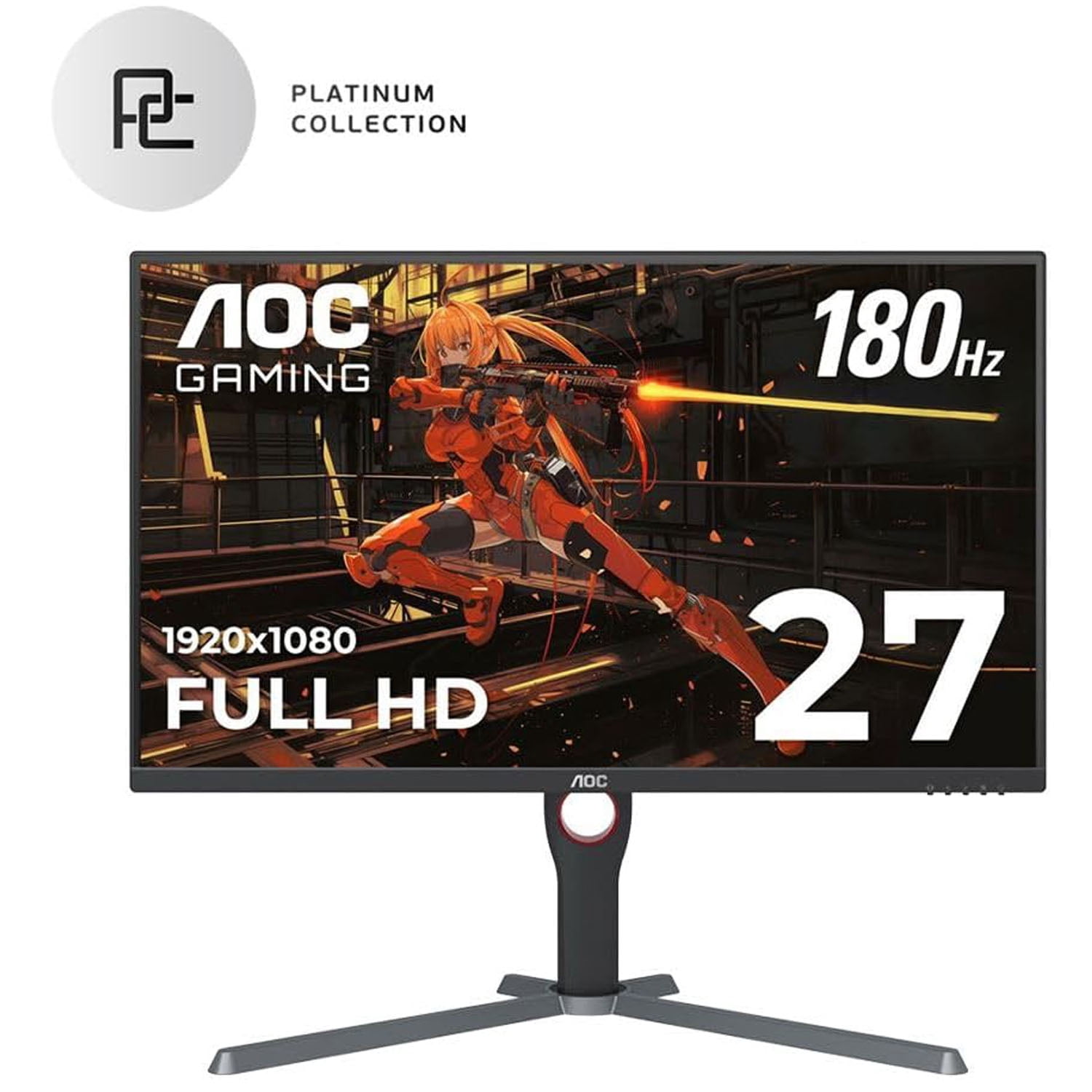 Restored AOC C27G4HX2 27" Curved Frameless Ultra-Fast Gaming Monitor, FHD 1080p, 0.3ms HDMI 200HZ Refresh Rate, Black