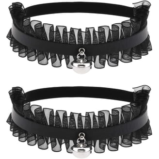 2PCS Harness Garter Set Rivet Heart Garter Lace Garter Leather Thigh Ring  Punk Gothic Butterfly Garter Belt Adjustable Leg Garter (Style D)