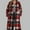 Red, variant on 2025 Women's Plus Size Long Flannel Plaid Shacket Jacket Oversized Button Down Coats Shirts with Pockets