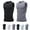 Black+gray, variant on KANOHENO Compression Vest for Men,New Version Ionic Shaping Sleeveless Shirt,for Gym,Running