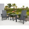 thumbnail image 6 of LuXeo Arcadia Gray HDPE Outdoor Adirondack Chair and Table Set (3-Piece), 6 of 20