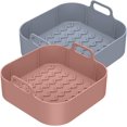thumbnail image 1 of 2 Pcs Pot en Silicone pour Friteuse à Air Chaud 8 Pouces Doublures de Friteuse à Air Panier Antiadhésif Accessoires de Friteuse à Air Réutilisables Remplacement Papier Parchemin pour Friteuse à Air Four Micro-Ondes (Wave), 1 of 8