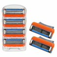 thumbnail image 2 of 16 Pcs Cartouches de Lames de Rasoir 5 Couches Soins pour Hommes Gillette Fusion, 2 of 4