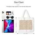 thumbnail image 3 of Rocae Watercolor Wildflowers or Plush Underarm Bag White Furry Purse Handbag for Autumn and Winter, 3 of 7