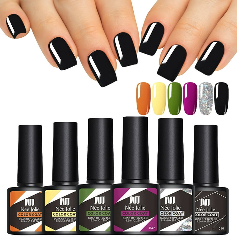 keusn gel nail varnish semi permanent varnishes manicure nail polish nail  base top coat for gel polish 6*8.5ml 