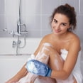 thumbnail image 4 of TIELUTT Exfoliating Gloves for Body Scrub Reusable Shower Gloves Against Dry Skin for Gentle Massage Bathroom Rugs Bathroom Storage Shelf Beach Towel Bathroom Storage over the Door Towel Rack, 4 of 5