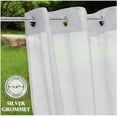 thumbnail image 3 of Linen Sheer Outdoor Curtains Length Panels Set Lightweight Groet Top Burlap Linen Panels for Patio Pergola Porch L with Tieback Ropes, 3 of 8
