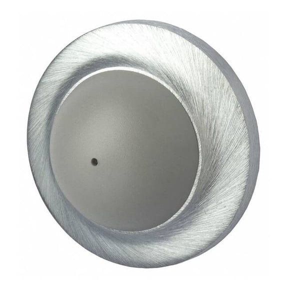 Rockwood Convex Door Stop with Bumper, Brass, Gray, 1"H x 2-7/16"W 401.26D