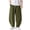 Green, variant on Men's Harem Pants Wide Leg Drawstring Elastic Waist Relaxed Fit Casual Summer Linen Pants