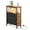 Brown-2 Drawers, variant on TOMNK 3-Tier End Tables with Charging Station,Narrow Side Table LED Night Stand Living Room with Adjustable Fabric Drawer, White