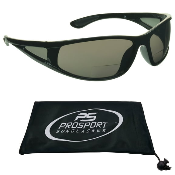 proSPORT BIFOCAL Sunglass Reader Sport Wrap Around Gray Lens Men Women