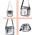thumbnail image 3 of Bolso de mensajero transparente para el trabajo y viajes de negocios para hombres y mujeres, aprobado para estadios - Bolso de hombro transparente tipo bandolera para eventos deportivos y, 3 of 5