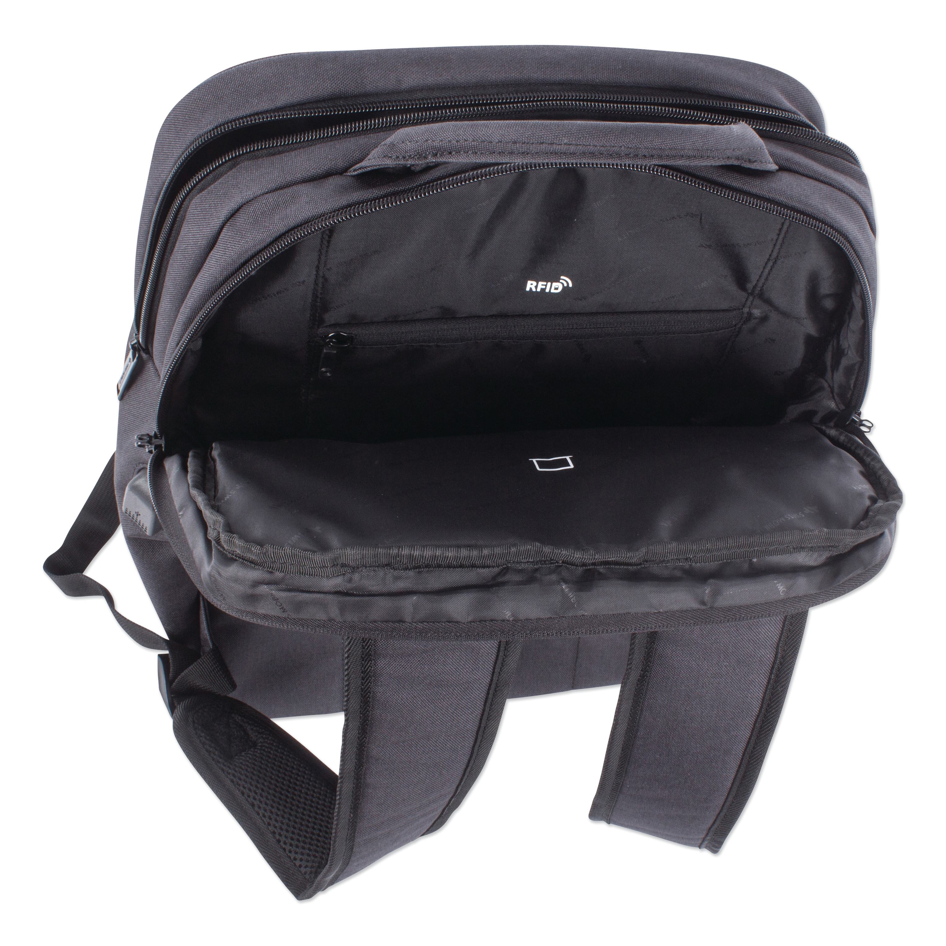 Swiss Mobility Cadence 2 Section Business Backpack, For Laptops 15.6", 6" x 6" x 17", Charcoal -SWZBKP1012SMCH - image 3 of 5