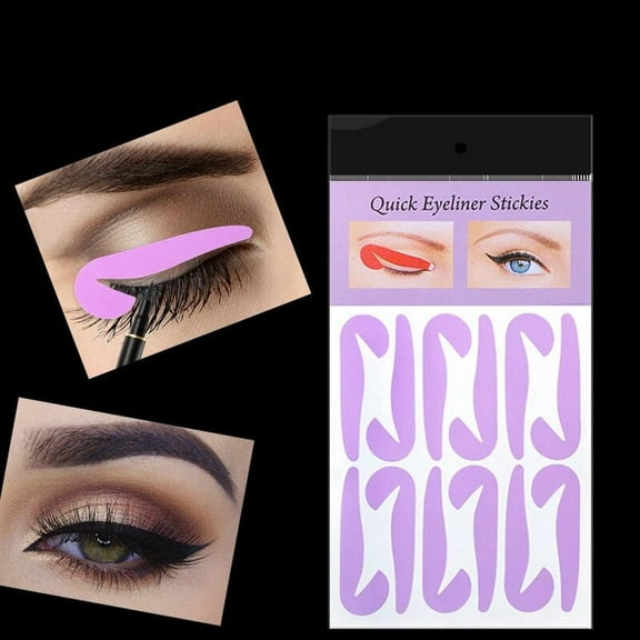 24pcs Eyeliner Stencils Quick Eyeliner Makeup Stickers Templates Card Non-Woven Eyeliner Eyeshadow Lazy Shaping Tools 3 Minutes