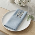 thumbnail image 4 of REGALWOVEN 6 Pack Cloth Napkins, Polyester Washable and Reusable Table Dinner Napkins for Restaurant, Weddings, and Parties Lake Blue 18x18inch, 4 of 6