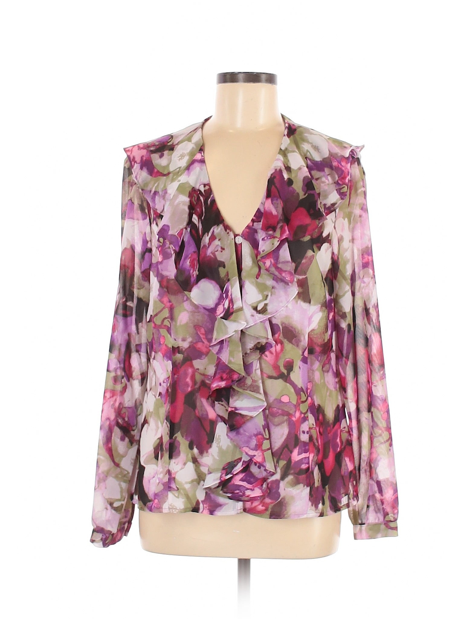 Evan Picone - Pre-Owned Evan Picone Women's Size 12 Long Sleeve Blouse ...