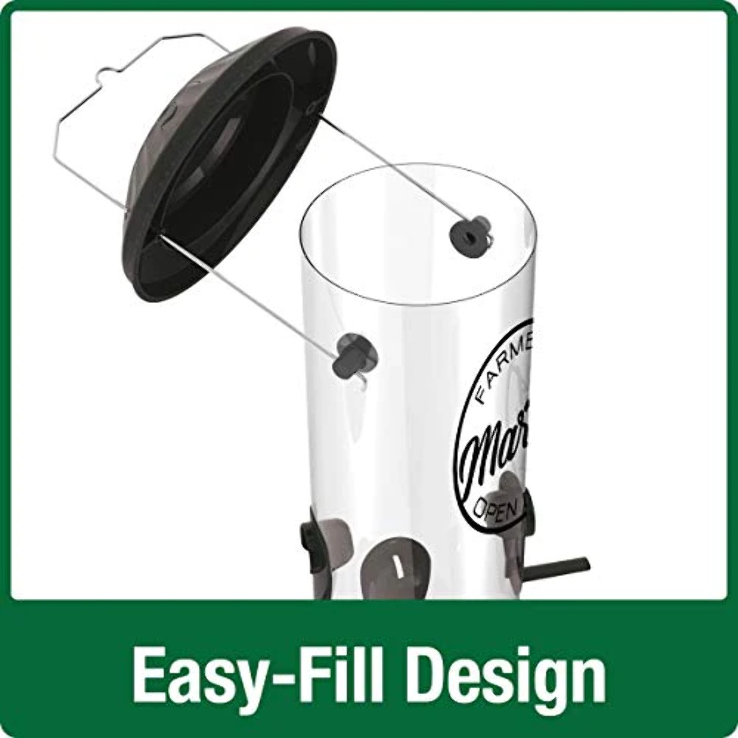 Nature's Way Bird Products Farmhouse Tube Bird Feeder - Easy Clean, 3 Qt, Multicolor — Residential Use, Standard Application