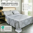 thumbnail image 5 of American Home Collection Geometric Bed Sheets, Brushed Microfiber Grey Pattern Twin Sheet Set, 5 of 6
