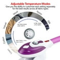 thumbnail image 3 of Funamily Handheld Portable Steam Iron, 3-in-1 Fabric Garment Steamer Brush Removes Wrinkles (Purple), 3 of 7
