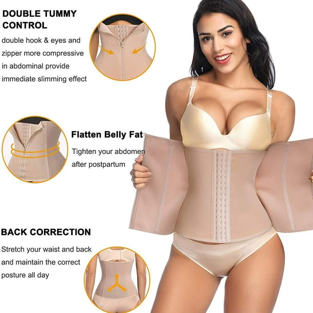 Waist Trainer for Women Corset Tummy Control Cincher Weight Loss Workout  Trimmer Slimming Girdle Body Shaper 