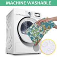 thumbnail image 6 of Multicolor Ethnic Floral Pattern Square Tablecloth,Waterproof Square Table Cover,Wipeable Spillproof Washable Table Cover for Home Kitchen Party Decor 60"x60"(152x152cm), 6 of 6