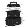 thumbnail image 6 of Sunvivi Electric 26 Qt Roaster Oven With Glass Lid, Removable Pan & Rack - Black, 6 of 10