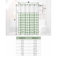 thumbnail image 6 of No Hook Shower Curtain with Snap in Liner, Geometric Simple Green Plaid Hotel Shower Curtains for Bathroom, Washable Shower Curtain Liner Set with Mesh Top Window, 72"x72", 6 of 6