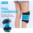 thumbnail image 4 of NEWGO Ice Pack for Knee Replacement Surgery, Reusable Gel Cold Pack Knee Ice Pack Wrap Around Entire Knee for Knee Injuries, Knee Ice Wrap for Pain Relief, Swelling, Bruises (Light Blue), 4 of 7