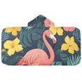 thumbnail image 5 of Yayeee Kids Hooded Towels Toddler Soft Absorbent Beach Bathing Wrap 50" x 23.5", Pink Floral Flamingo, 5 of 5