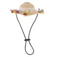 thumbnail image 1 of Decorative Pet Straw Hat Straw-woven Dog Hat Holiday Costume Photo Prop, 1 of 8