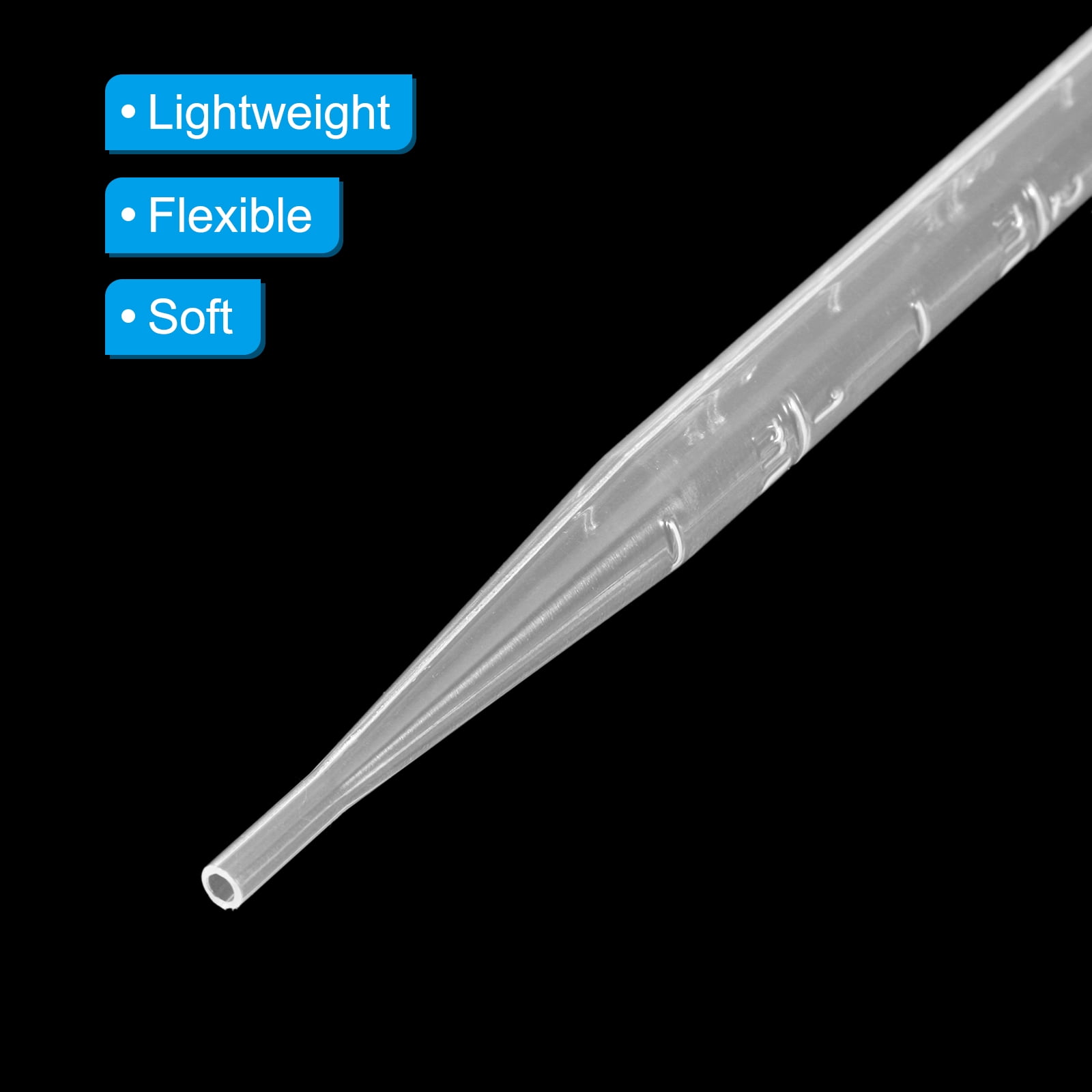 Uxcell Disposable Transfer Pipette, 100pcs 5ml LDPE Pipette Individually Wrapped for Transfer Liquid Clear